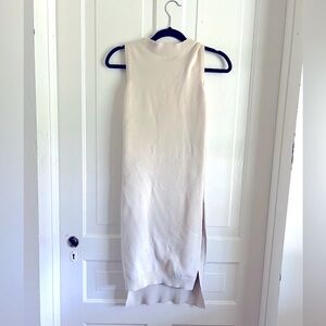 Anthropologie La Fee Verte cream tunic xs split sided sweater tunic